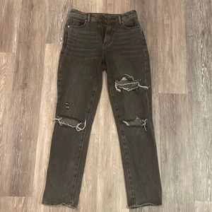 PAC Sun distressed black/gray mom jeans